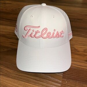 Titleist White & Pink Golf Hat